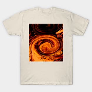 Neon Orange Swirls T-Shirt